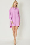 Button Up Shirt Dress-Dress-Entro-Small-Pink-cmglovesyou