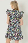 Floral Mini Dress-Dress-Entro-Small-Ivory-cmglovesyou