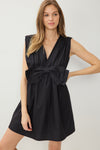 Oversized Bow Cocktail Dress-Dress-Entro-Large-Black-cmglovesyou