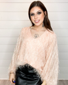 Fringe Bubble Sleeve Top-Tops-Jodifl-Small-Peach-cmglovesyou