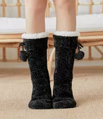 Fuzzy Socks-Apparel & Accessories-Alibaba-Black-cmglovesyou