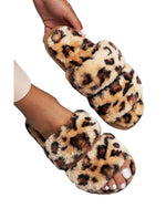 Leopard Faux Fur Slides-Shoes-cmglovesyou-6-Leopard-cmglovesyou