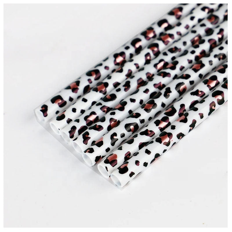 Reusable Straws-Bizzy Izzy Boutique-White Cheetah-cmglovesyou