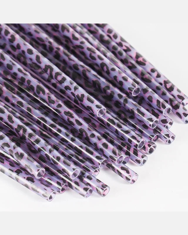 Reusable Straws-Bizzy Izzy Boutique-Clear Cheetah-cmglovesyou