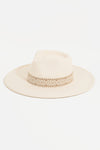 Boho Stripe Pattern Fedora Hat-Hats-Fame Accessories-Ivory-cmglovesyou