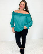 Off the Shoulder Ruffle Top-Tops-Vine & Love-Small-Black-cmglovesyou