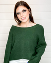 Open Back Oversized Sweater-Sweaters-Main Strip-Small-Hunter Green-cmglovesyou