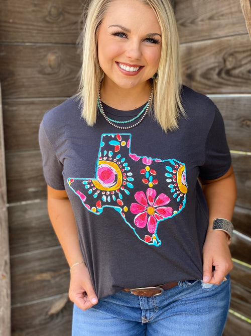 Texas Floral Tee-Shirts & Tops-Texas True Threads-Small-cmglovesyou