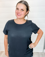 Scallop Edge Top-Tops-Cotton Bleu by NU LABEL-Small-Black-cmglovesyou