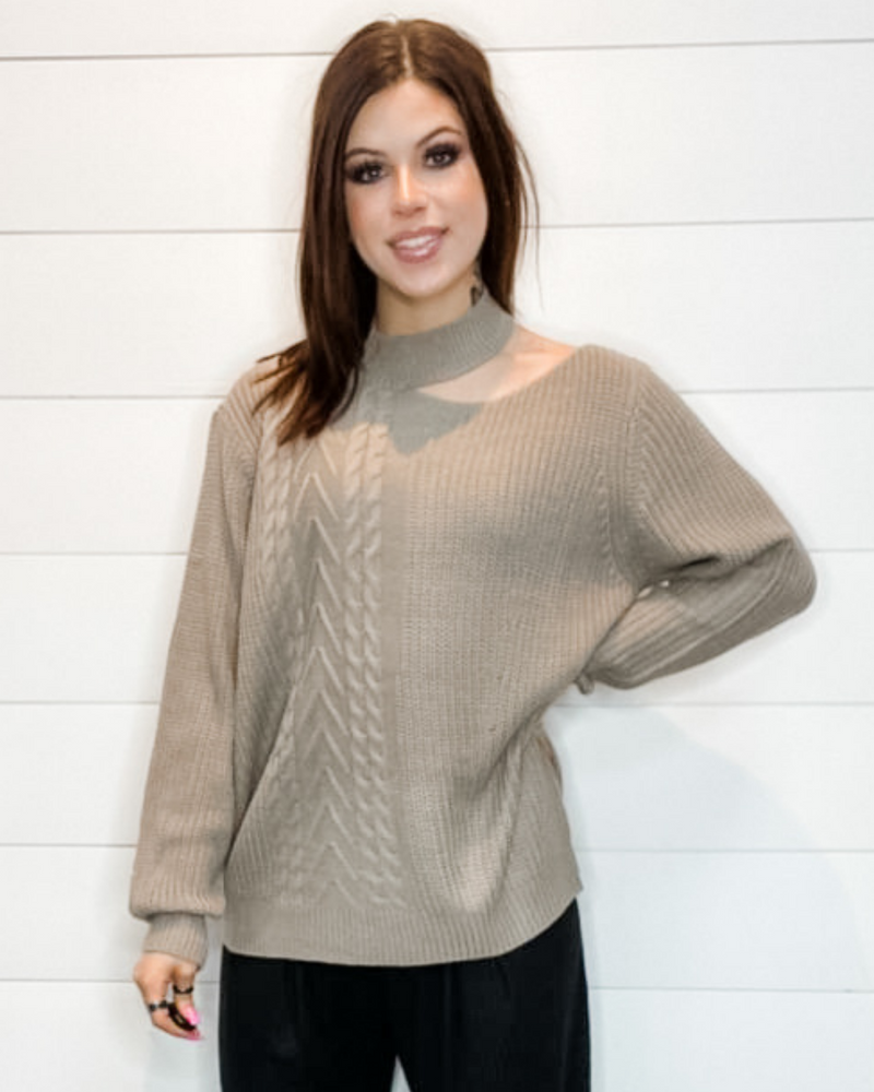 Unique Cut Out Sweater-Sweaters-Main Strip-Small-Black-cmglovesyou