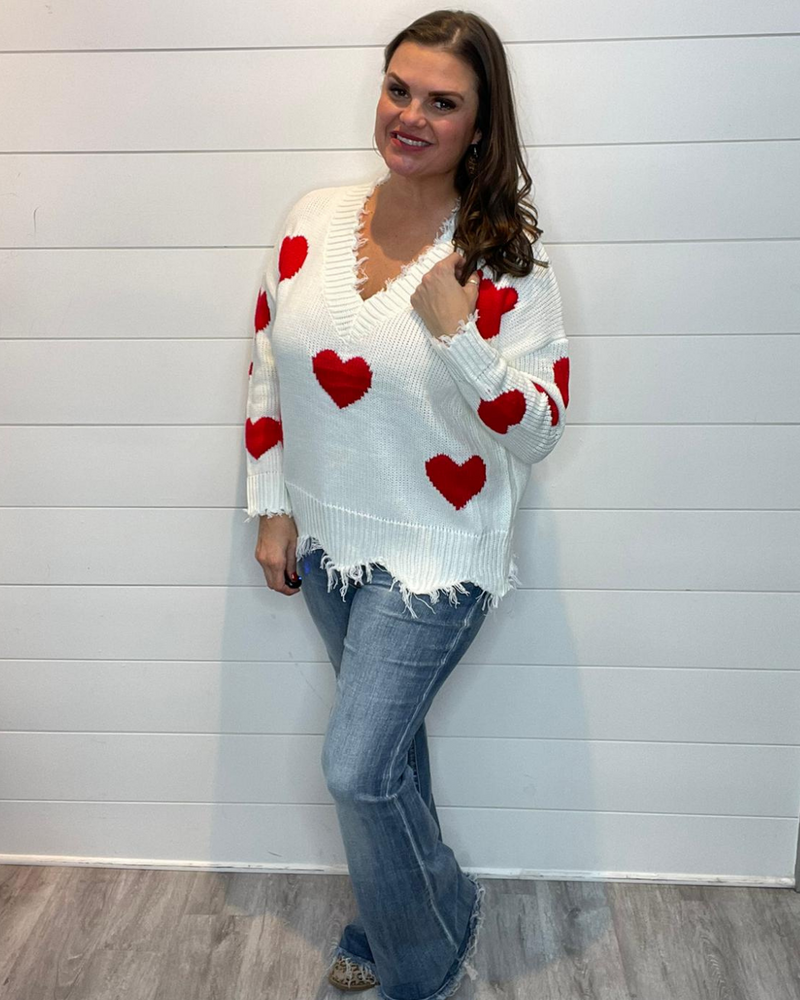 Valentine's Heart Sweater-Sweaters-Main Strip-Small-cmglovesyou