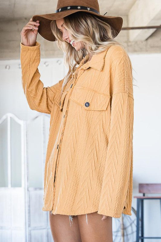 Textured Knit Oversized Shacket-Jacket-Bucketlist-S-Mocha-cmglovesyou