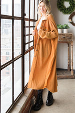 Waffle Thermal Knit Oversized Blazer-Coats & Jackets-Oli & Hali-S/M-Washed Rust-cmglovesyou