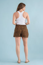 Polka Dot Waist Tie Shorts-Shorts-Cozy Co.-Small-Brown-cmglovesyou