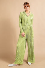 Pleated Satin Pants-Pants-Easel-Small-Pear Green-cmglovesyou