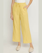 High Waist Wide Leg Pants-bottoms-Entro-Small-Custard-cmglovesyou