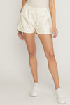 Faux Leather Shorts-bottoms-Entro-Small-Ivory-cmglovesyou