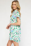 Geometric Print Dress-Clothing-Entro-Small-Green-cmglovesyou