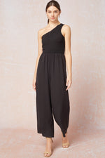 Stylish One Shoulder Jumpsuit-Jumpsuit-Entro-Small-Black-cmglovesyou