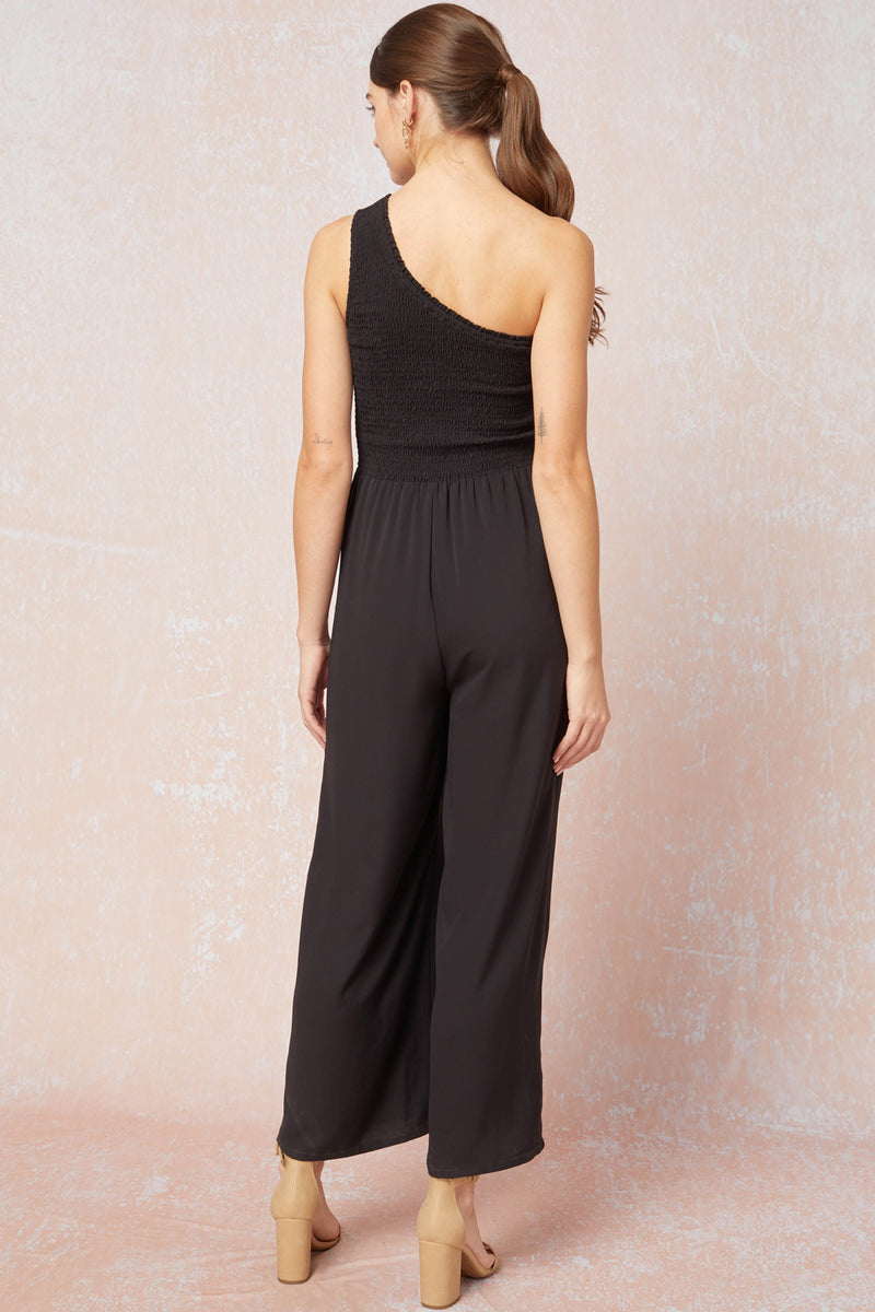 Stylish One Shoulder Jumpsuit-Jumpsuit-Entro-Small-Black-cmglovesyou