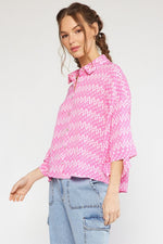 Geometric Top-Shirts & Tops-Entro-Small-Pink-cmglovesyou