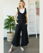 Mineral Washed Overall Jumpsuit-Jumpsuits & Rompers-Oli & Hali-Small-Black-cmglovesyou