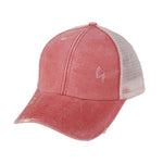 Criss Cross Ponytail Hat-hat-Domil Enterprise Co., Ltd-Red-cmglovesyou