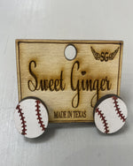 Baseball Studs-Accessories-Sweet Ginger Jewelry-cmglovesyou