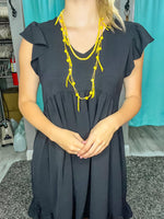 Beaded Fringe Necklace-Necklaces-Lost and Found Trading Company-Yellow-cmglovesyou