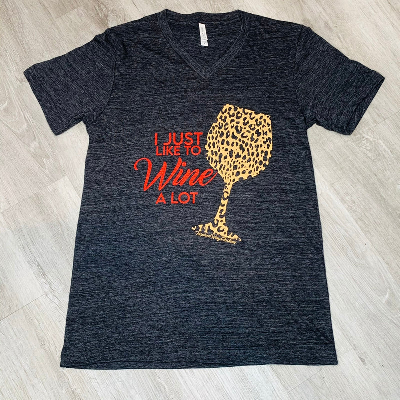 Wine A Lot TShirt-Tops-cmglovesyou-Small-cmglovesyou