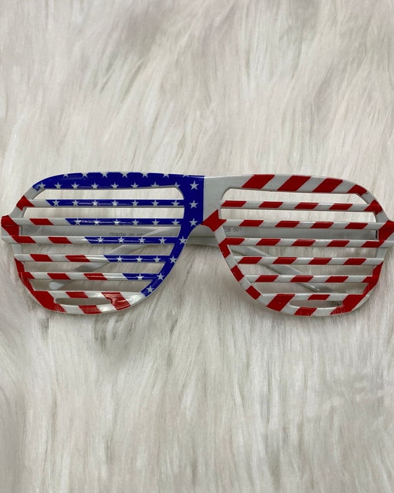 Patriotic Shutter Glasses-Novelty Glasses-cmglovesyou-cmglovesyou