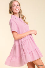 Tiered Striped Dress-Dresses-Umgee-Small-Pink Mix-cmglovesyou