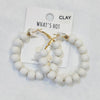 Clay Beaded Earring-What's Hot Jewelry-White-cmglovesyou