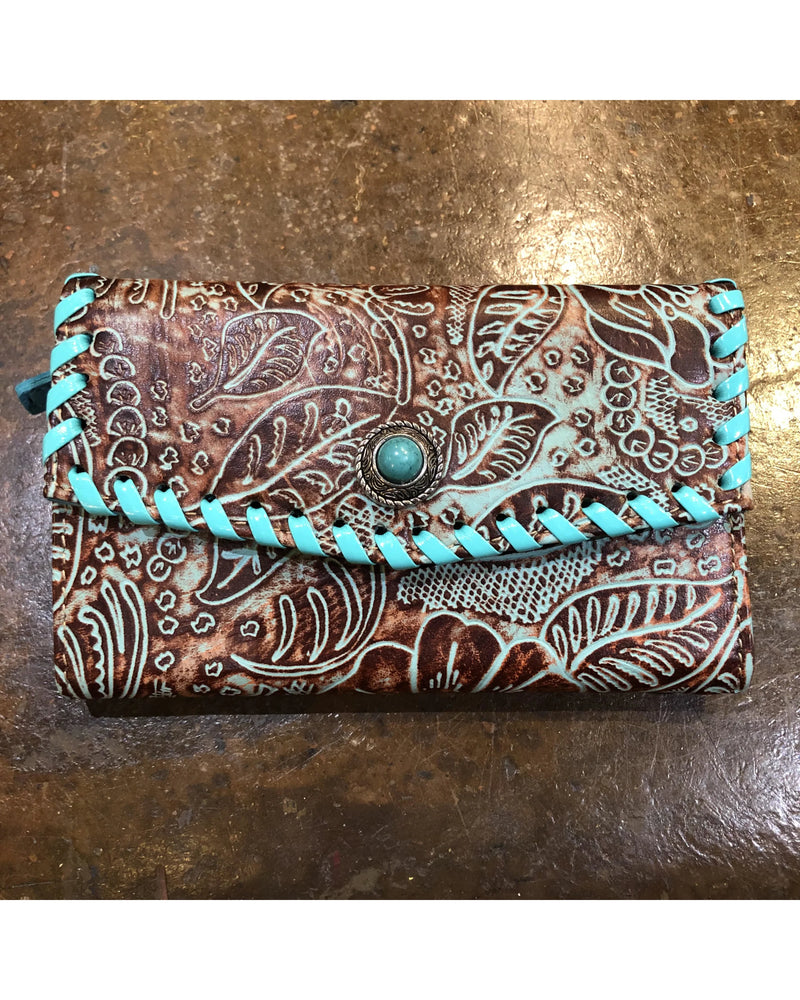 Floral Contrast Wallet-Myra Bags-cmglovesyou