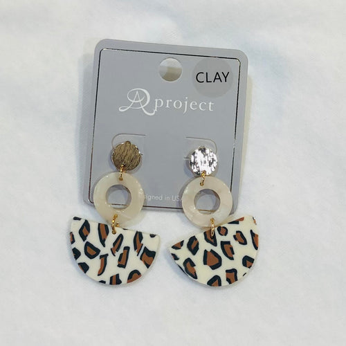 Clay Earrings-What's Hot Jewelry-Cheetah-cmglovesyou