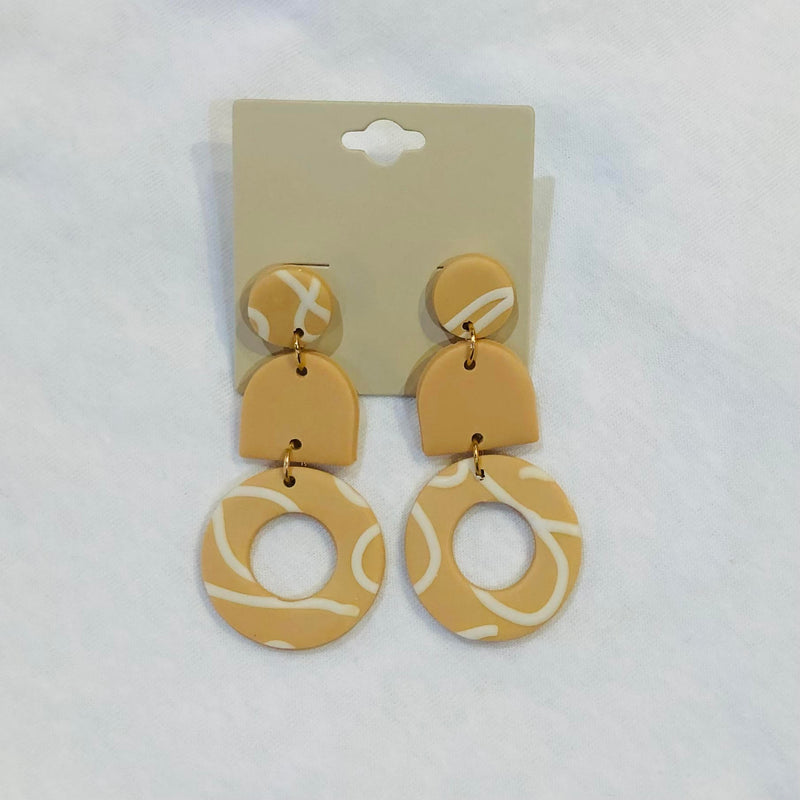 Clay Earrings-What's Hot Jewelry-Peach-cmglovesyou