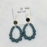 Clay Beaded Earring-What's Hot Jewelry-Grey-cmglovesyou