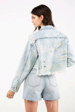 Crop Jacket-Jacket-Ceros Jeans-Small-Light Denim-cmglovesyou