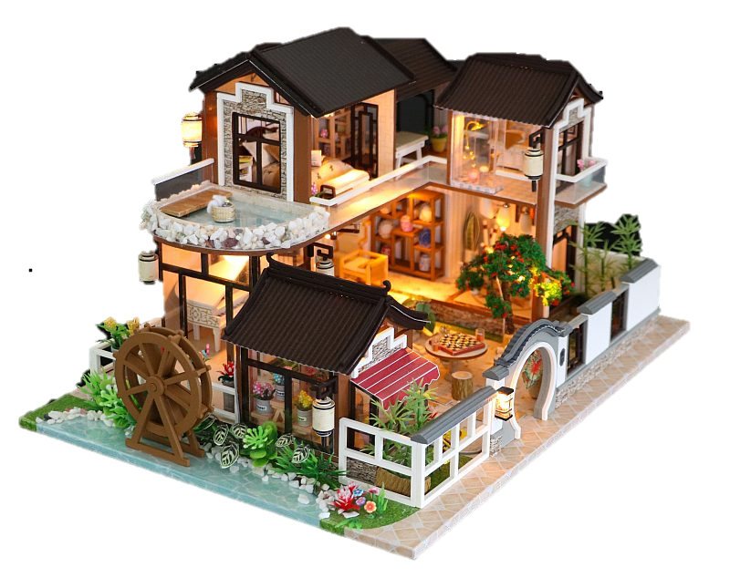 Diy Dollhouse Furniture Kits Dream Back In Ancient Town Wooden