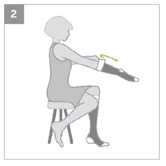 The Easy Way To Put On A Compression Sock - Step 2