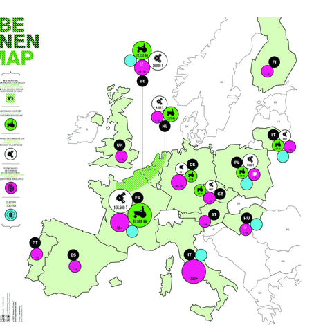 Map of the European linen industry