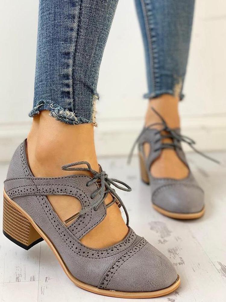 lace up chunky shoes