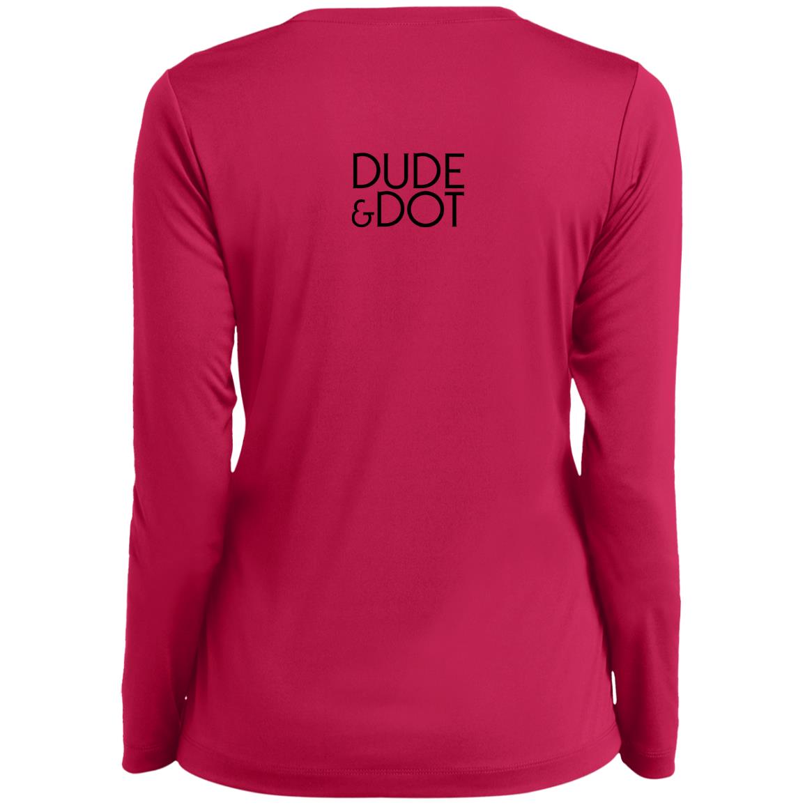 Dude&Dot Ladies’ Long Sleeve Performance V-Neck Tee Mile High Gear 30.00