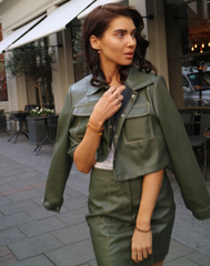 Khaki mini skirt