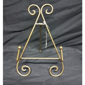 METAL PLATE STAND GOLD 22CM - Luxe Living 