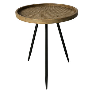 RATTAN ROUND SIDE TABLE