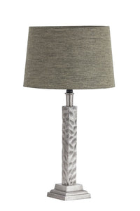 TABLE LAMP WITH SHADE (LAMP - BRONZE / SHADE - SOUTH LINEN)