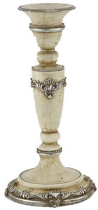 ANTIQUED CREAM CANDLE HOLDER