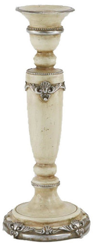 ANTIQUED CREAM CANDLE HOLDER