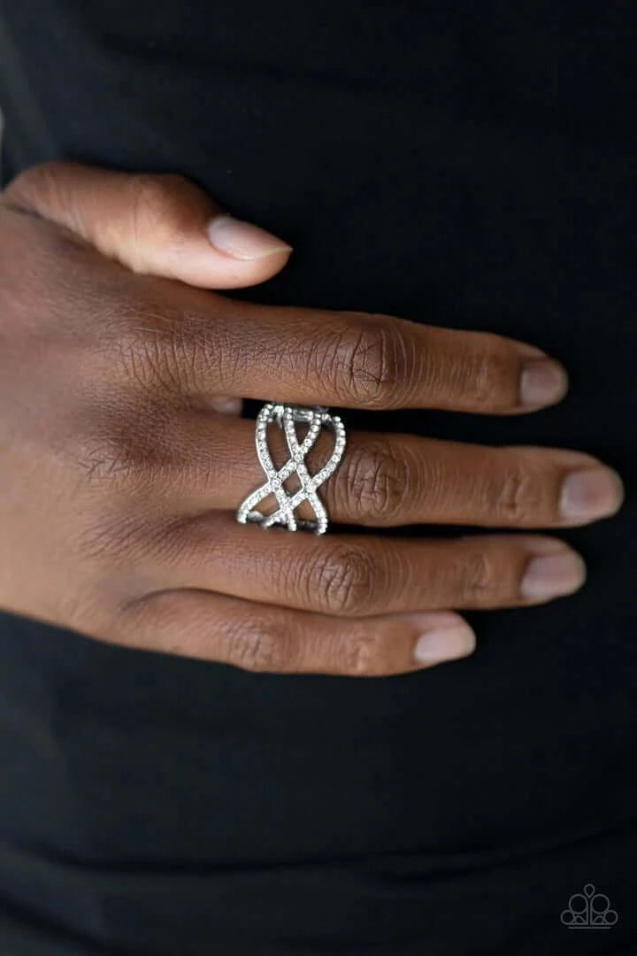 Paparazzi Accessories - CROSS ACTION COUTURE #RS1/B4 - Silver Urban Ring